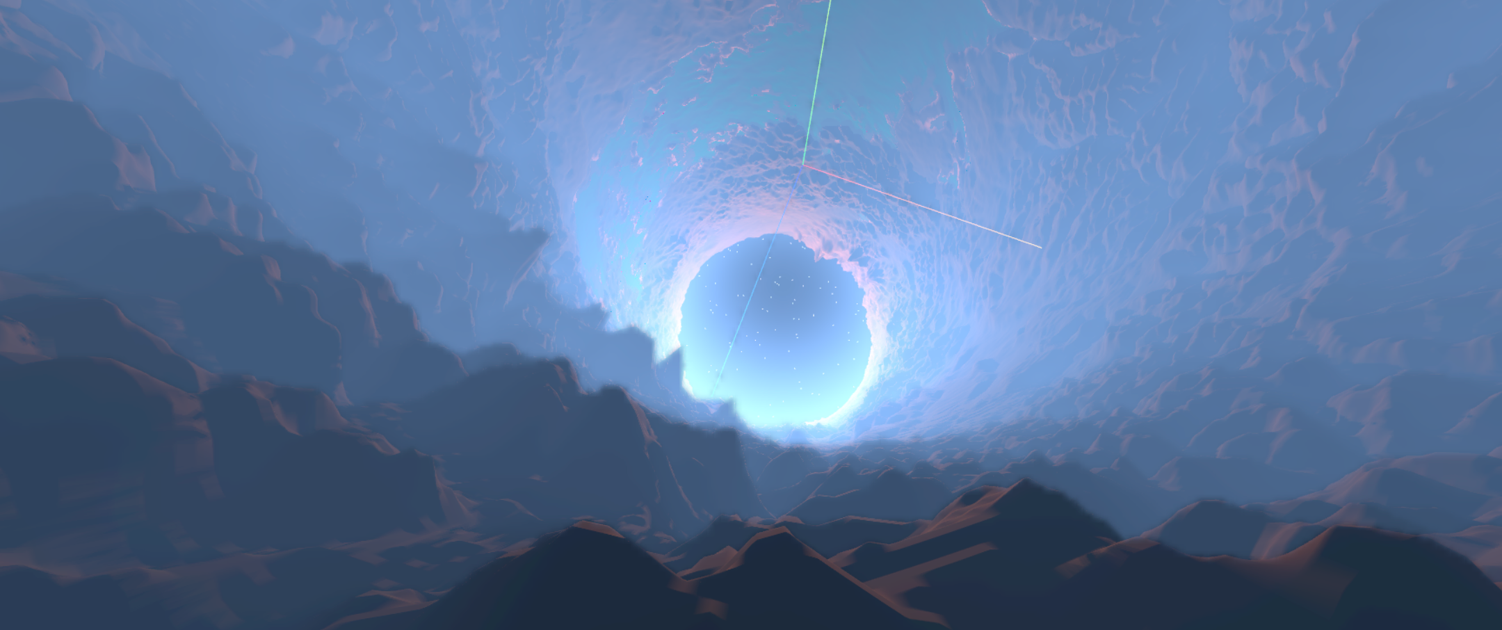 A look through the downsampled atmosphere shader